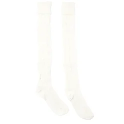 Chaussettes hautes style tricot femme grises ou blanches
