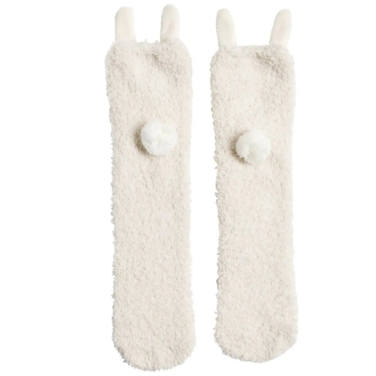 Chaussettes lapin mixte beige et rose - Taille unique