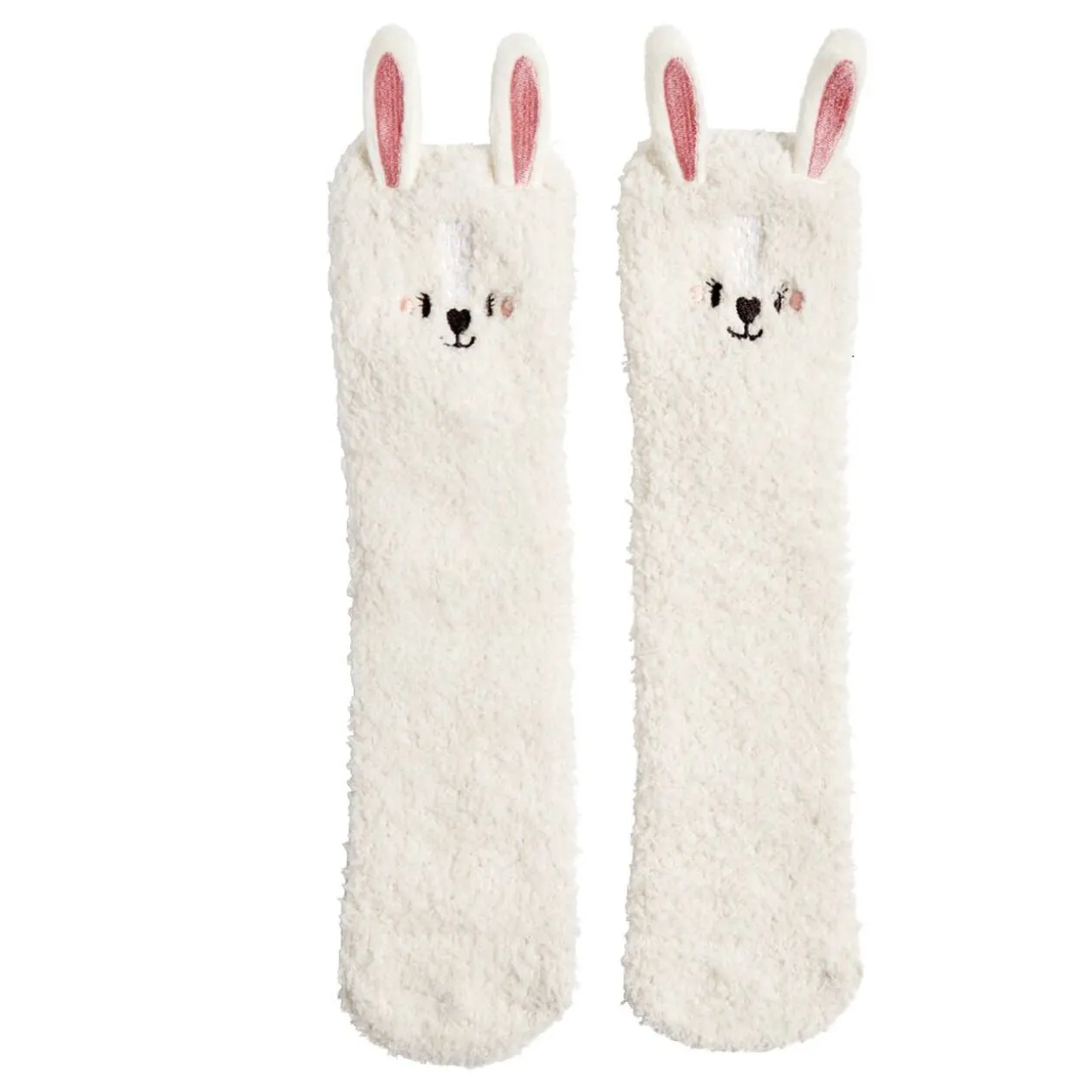 Chaussettes lapin mixte beige et rose - Taille unique