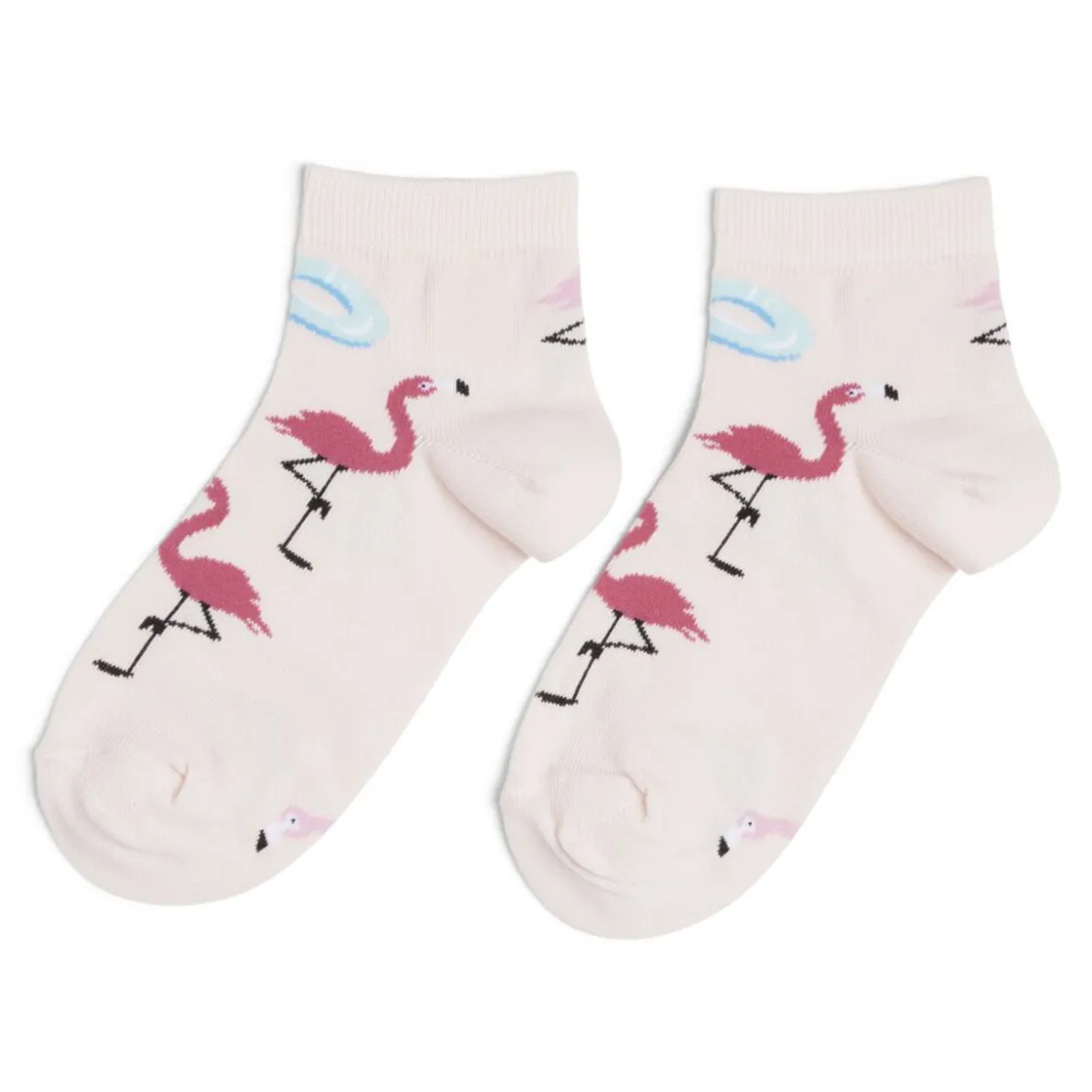 Chaussettes originales basses motif flamant rose - T36/40