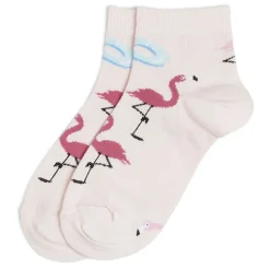 Chaussettes originales basses motif flamant rose - T36/40