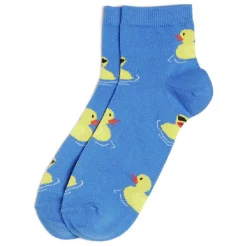Chaussettes originales basses motif poussin bleu/jaune - T41/45