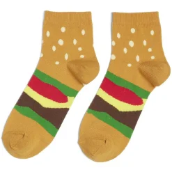 Chaussettes originales basses motif pois jaune/multicolore - T41/45