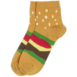 Chaussettes originales basses motif pois jaune/multicolore - T41/45