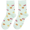 Chaussettes originales motif pêche/ananas/cerise - T36/40