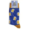 Chaussettes originales motif bière bleu/jaune - T41/45