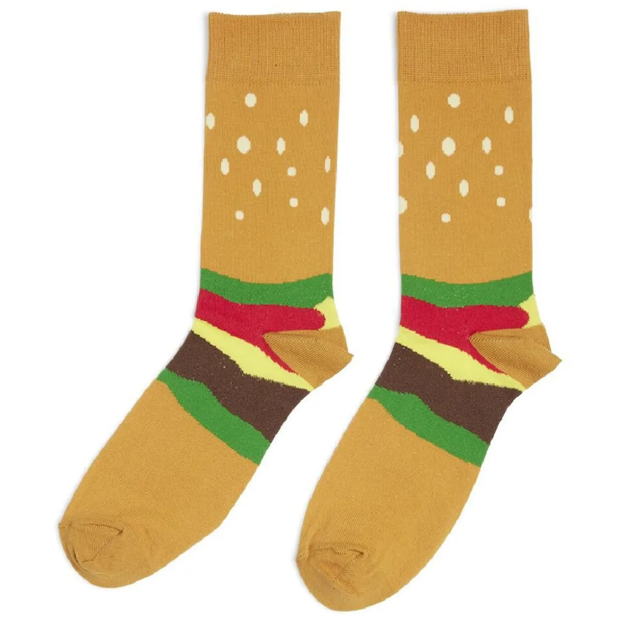 Chaussettes originales motif pois jaune/multicolore - T41/45