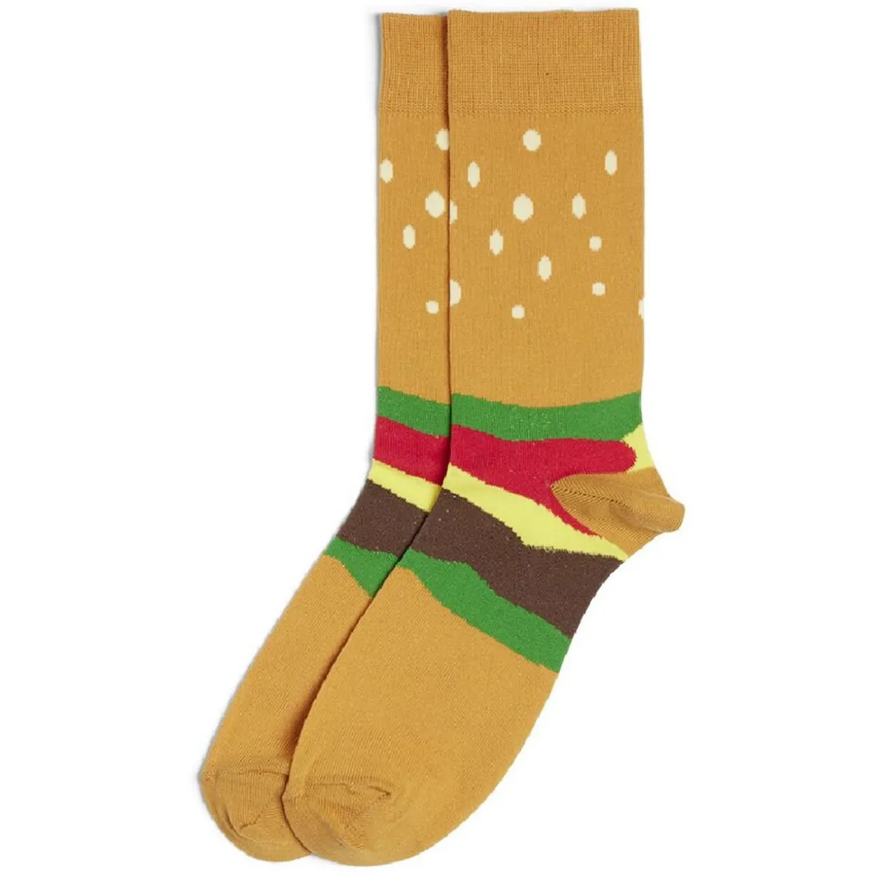 Chaussettes originales motif pois jaune/multicolore - T41/45