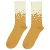 Chaussettes originales motif pois jaune/beige - T41/45
