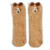 Chaussettes ours mixte marron - Taille unique