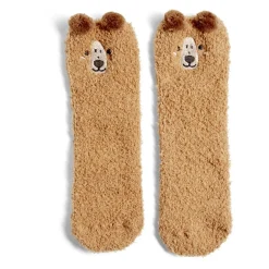 Chaussettes ours mixte marron - Taille unique