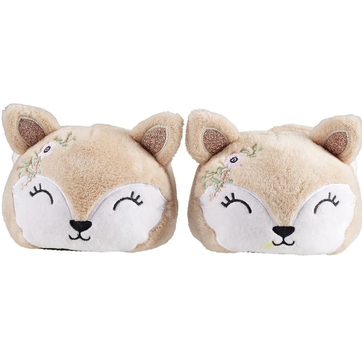 Chaussons adulte design renard marron