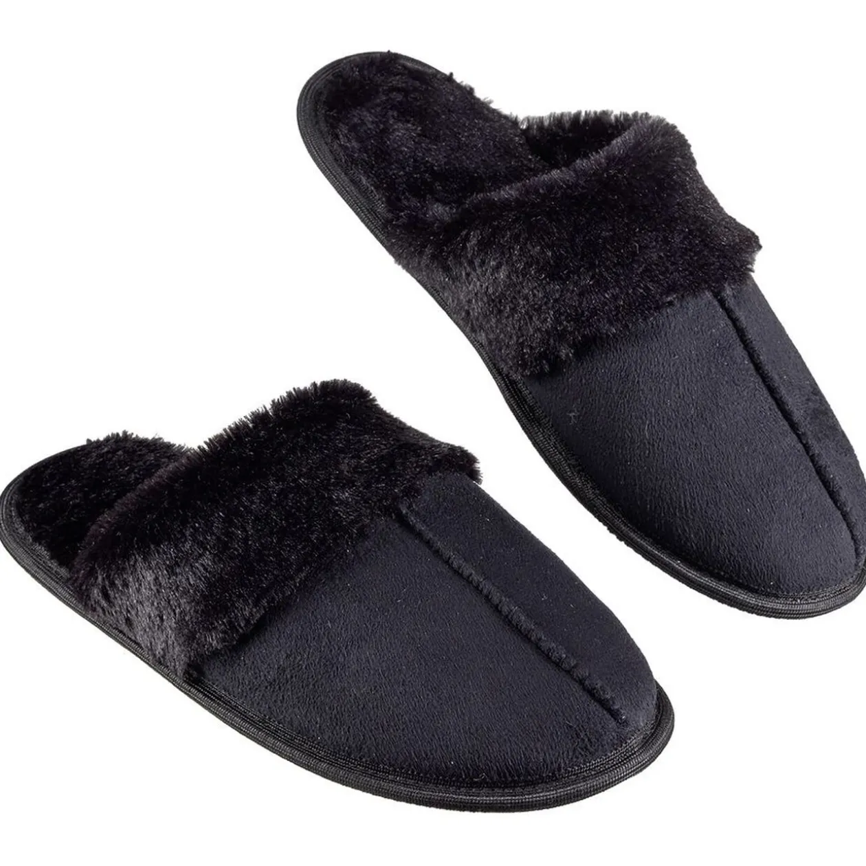Chaussons adulte fourrés noir