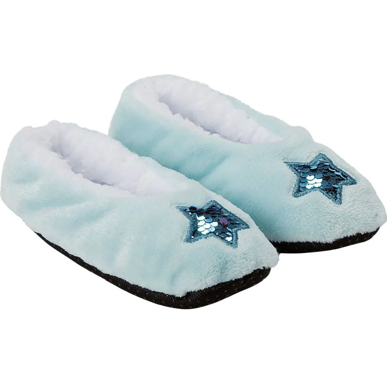 Chaussons ballerines enfant étoile bleu