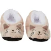 Chaussons ballerines enfant chat marron