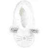 Chaussons ballerines Femme motif lapin blanc et gris - T36 à 41