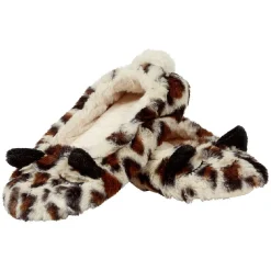 Chaussons ballerines femme imprimé léopard T36-41