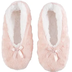 Chaussons ballerines polyester rose - T36 à 41
