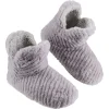 Chaussons bottes adulte fourrés uni gris
