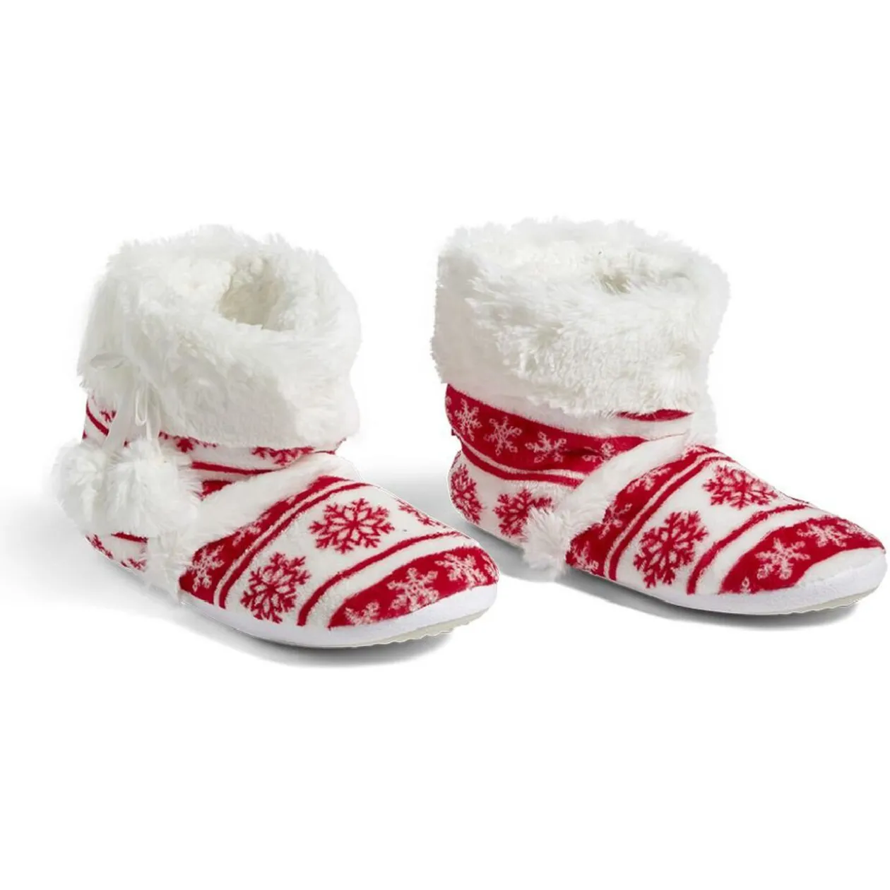 Chaussons bottes de Noël rouge et blanc 40/41