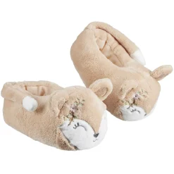Chaussons enfant design renard marron