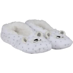 Chaussons Femme ours blanc gris T36/41