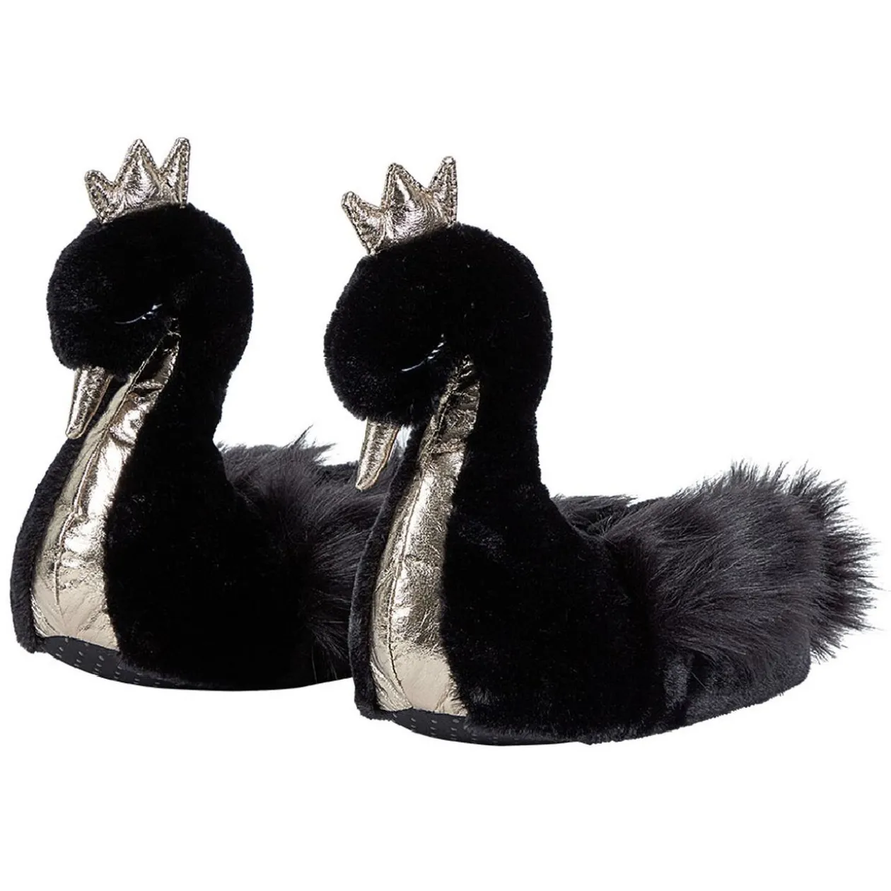 Chaussons forme Cygne noir doré T36 à 41