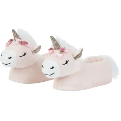 Chaussons forme Licorne rose doré T27 à 35