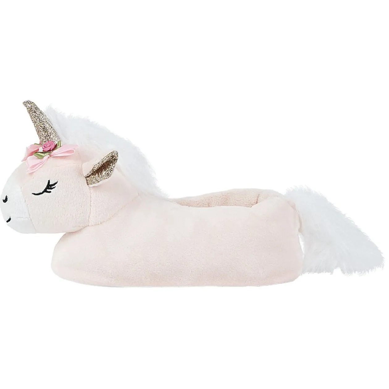 Chaussons forme Licorne rose doré T27 à 35