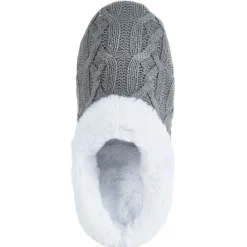 Chaussons gris mémoire de forme femme