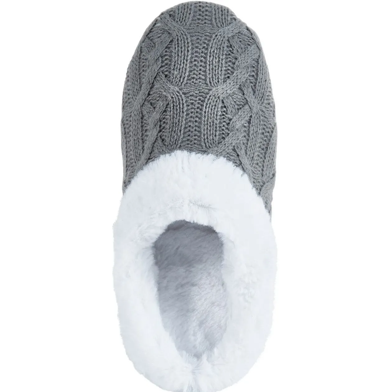 Chaussons gris mémoire de forme femme