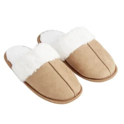 Chaussons mules femme marron fourrées T38/39