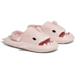 Chaussons requin enfant caoutchouc gris et rose 34/35