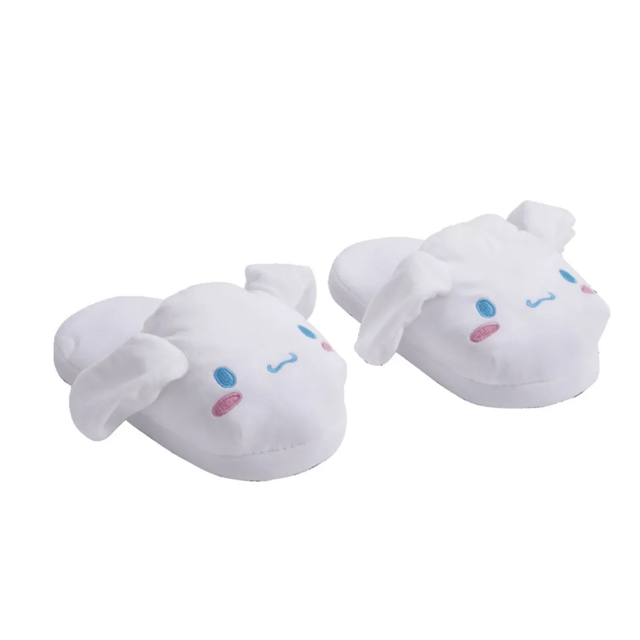 Chaussons tête de lapin polyester blanc - pointure 36 à 45