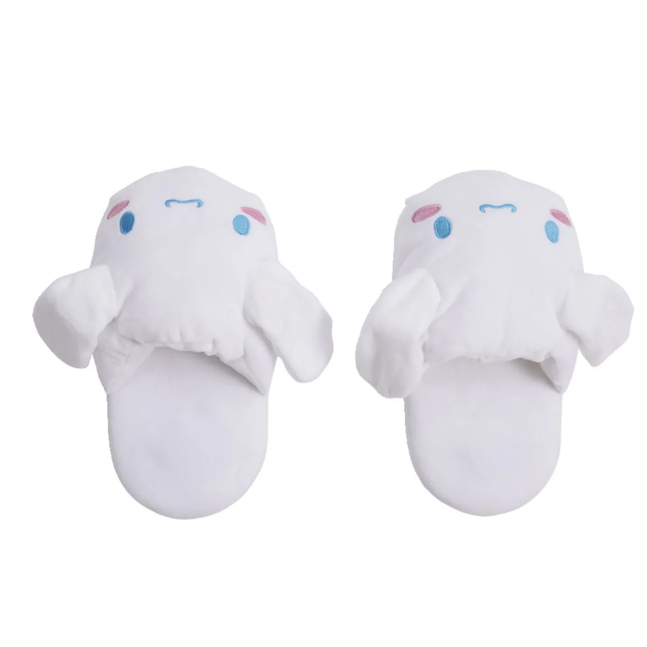 Chaussons tête de lapin polyester blanc - pointure 36 à 45
