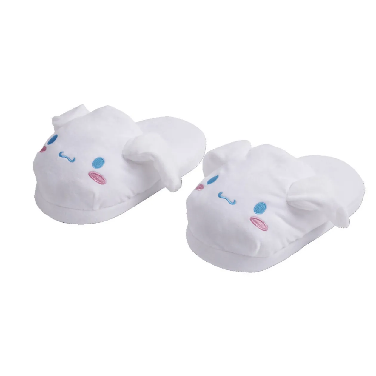 Chaussons tête de lapin polyester blanc - pointure 36 à 45