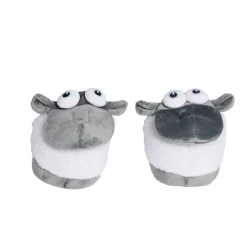 Chaussons tête de mouton polyester gris - pointure 32 à 45
