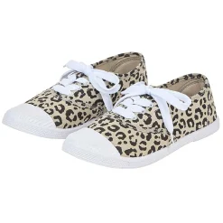 Chaussure en toile coton imprimé léopard T36