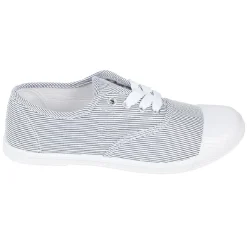 Chaussures en toile de coton rayures bleu et blanc t 39