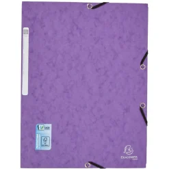 Chemise cartonnée à élastique 3 rabats