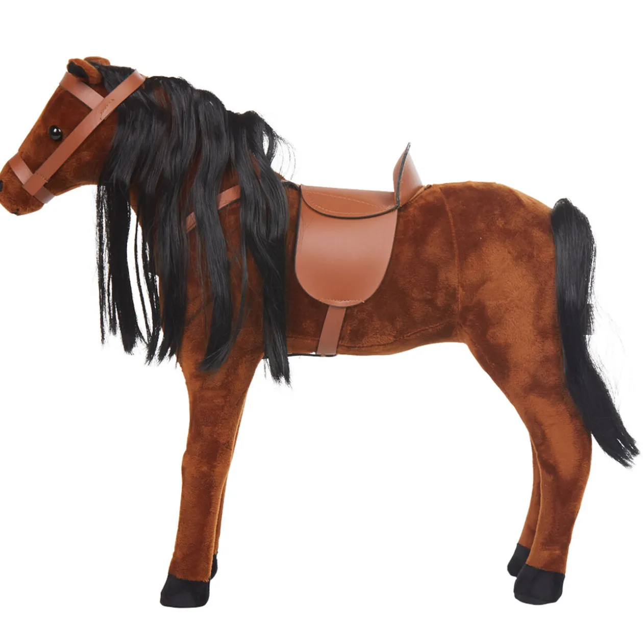 Cheval licorne pour poupée cavalière marron