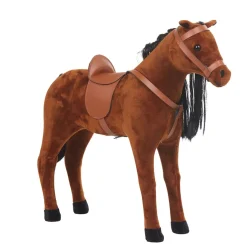 Cheval licorne pour poupée cavalière marron