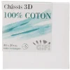 Châssis entoilé blanc 3D 100% coton 20x20cm