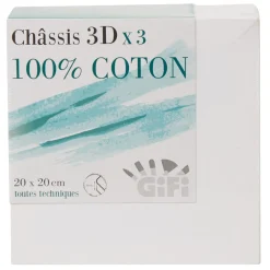 Châssis entoilé blanc 3D x3