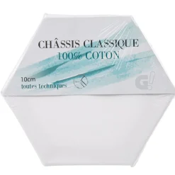 Châssis entoilé hexagonal blanc 20 cm