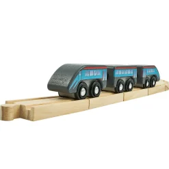 Circuit de train en bois 72 pièces