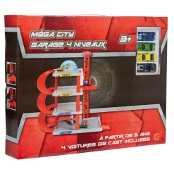 Circuit garage 4 niveaux avec 4 voitures