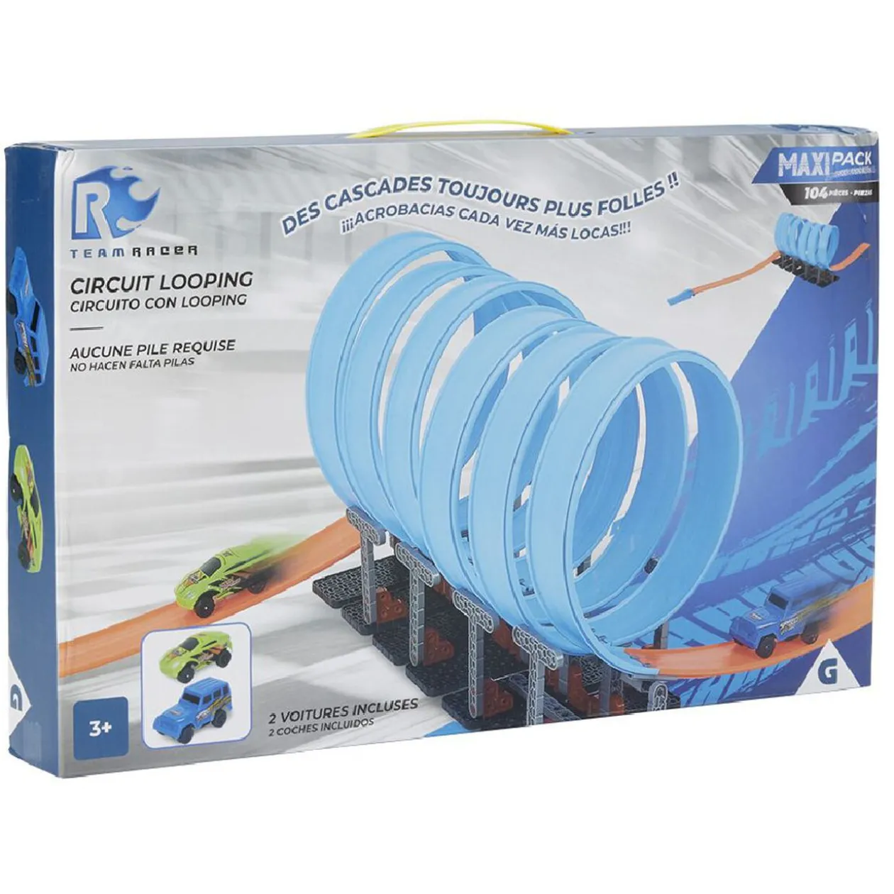 Circuit looping + 2 voitures