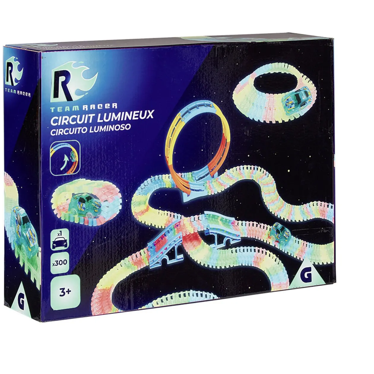 Circuit lumineux Team Racer 300 pièces