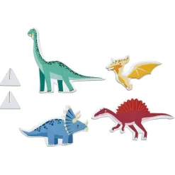 Circuit train Dinosaure en bois avec tapis